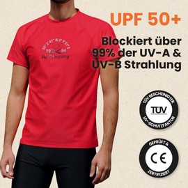 iQ-UV Men's T-Shirt UV Protection Loose Fit Watersport 94 iQ-Company, red