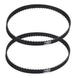 PATIKIL 2pcs 148XL Rubber Timing Belt 74 Teeth 10mm Width 5.08mm Pitch Synchronous Closed Loop Geared Drive Belt Black for Industrial