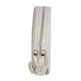 Masson Double Racket Bag White Leather with Gold Accents (Holds up to 6 rackets)