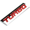 Chrome Finish Metal Emblem Turbo Badge (Red Letter)