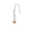 Two-Tone Rose Gold Flashed Sterling Silver Polished Open Circle Bead