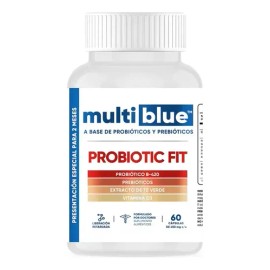 Probióticos Y Prebióticos Probiotic Fit Multiblue 60 Cáps Sabor Sin Sabor