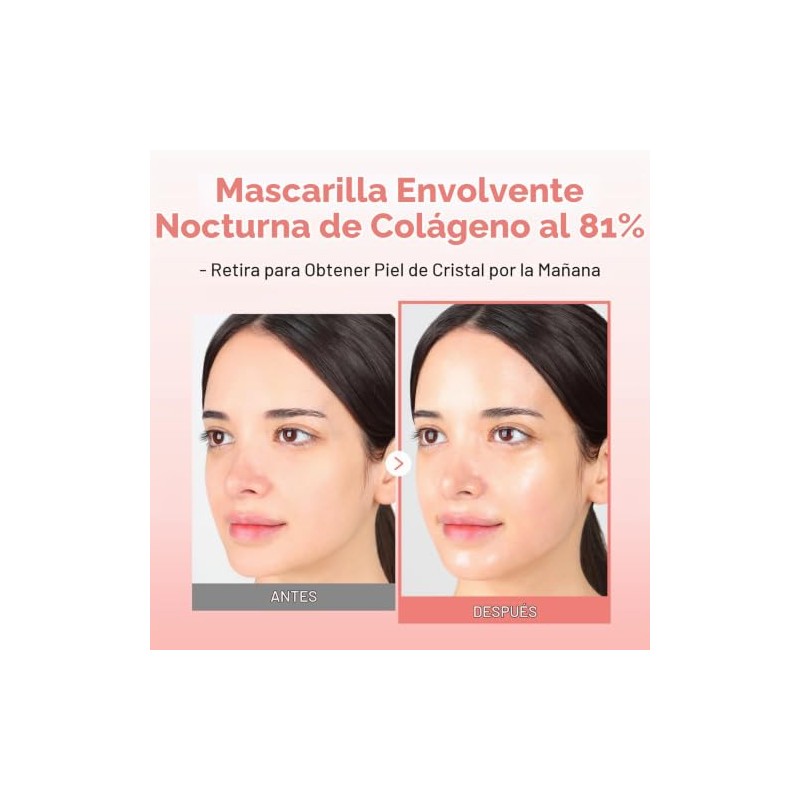 Tosowoong Máscara Colágeno Envolver Durante Noche Facial Reafirmar Piel Brillante