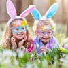 Saillong 16 Pcs Easter Party Glasses Felt Bunny Glasses Frames
