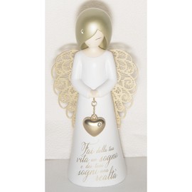 You are an angel asf001i Angel Figurine, Ceramic, White, 6.3 X 6.3 X 12.5 cm