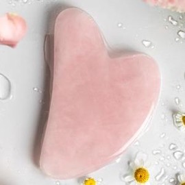 Scraping facial tools&Guasha Board Scraping tools Scraping jade manual massage tools; Used for facial contour shaping, reducing edema and relieving muscle tension; 96% buyers' choice of two-in-one combination; Birthday gift for girlfriend - Color: pink