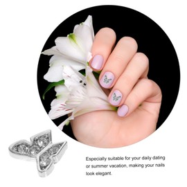 BIUDECO Fashionable d Butterfly Diamond Art Amulet Nail Charms Decorations for DIY Manicure