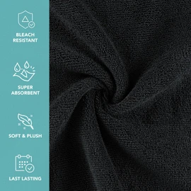 Arkwright - Toallas de salón resistentes a la lejía, paquete de 24 toallas de pelo de microfibra, suaves, absorbentes, de secado rápido, sin pelusas, para peluquería, salón de uñas y esteticista, 16 x