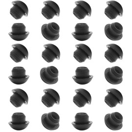 Suiwotin 24PCS 8mm (5/16") Floor Bottle Jack Plugs Black Jack Oil Filler Plug Rubber Plug Jack Oil Reservoir Rubber Filler Plug for Oil Reservoir Filler Hole (Black)