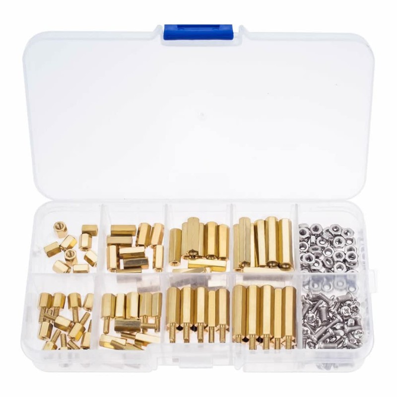 180pcs M2.5 Standoff Kit - Male Female Hex Brass Spacer
