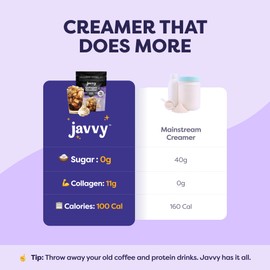 Collagen Protein Coffee Creamer Sweet Cream - Made with Grass Fed Pasture Raised Collagen - Hair, Skin & Nail support with Energy-Boosting MCTs, Keto Friendly, Lactose Free & Gluten Free, 0g of Sugar, 11g of Protein