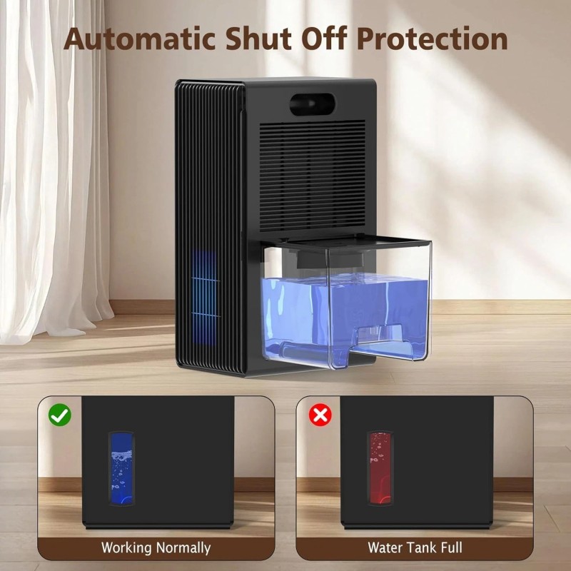 NineSky 1000 Sq Ft Dehumidifier 3L 95oz Medium Large Room