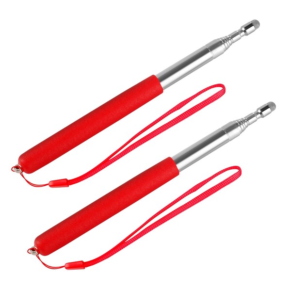 Mafegu 2pcs Retractable Teacher's Whip,Teaching Whip,Metal Retractable Whip,Extended Handheld Presenter,Whiteboard