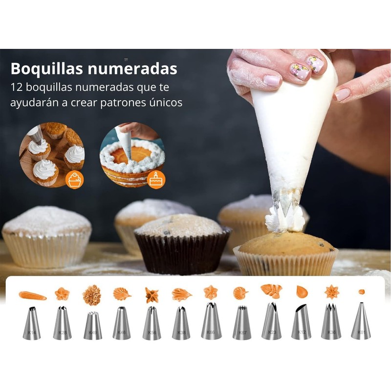 U Chef Kit de 71 Herramientas de Decoración de Pasteles