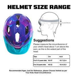 Kids Helmet, Children Bike Helmet for 3-13 Years Old Boys Girls Toddler Helmet Adjustable Kids Helmet for Cycling Scooter Skating