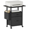 GYIIYUO 2 Drawer File Cabinet with 24'' Extended Desktop, Mobile