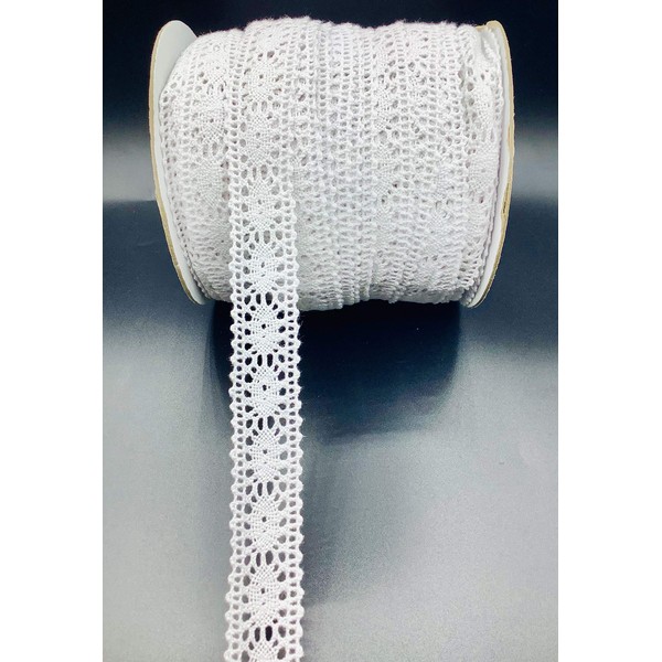 White 1-1/4" Oval Cluny Lace Insert 24 Yards