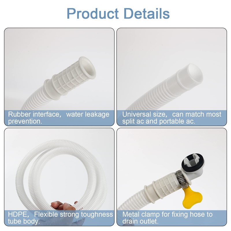 HOXHA 13.2 Ft Air Conditioner Drain Hose Kit Plastic Tubing