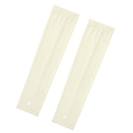 epicday Arm Cover, UV Protection, Cool to Contact, Cool, Long Length, UV Arm Cover, Sun Protection, Women's, Men's, Summer, UV Protection, Large Size, white (off-white)