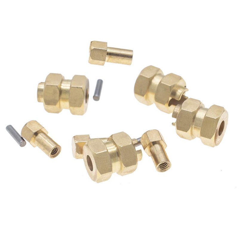 CODA RACING 4Pcs Brass Extended 7mm Hex Wheel Hubs 8mm