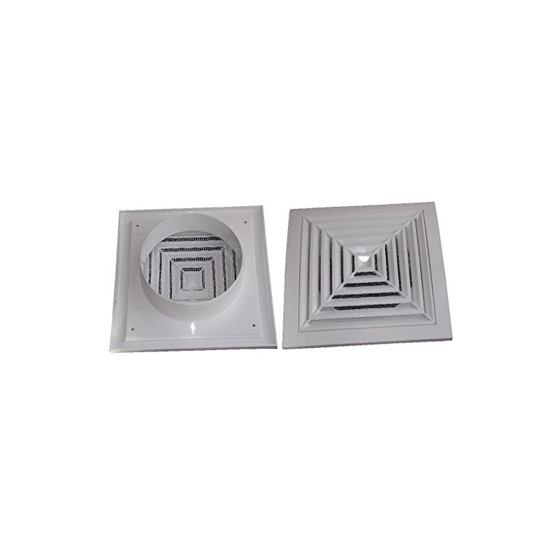 Air Ventilation Plastic Grill Cover 190mm x 190mm Ceiling Grille