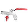 90 Degree Double Valve Water Tap 1/2" Brass Faucet Home