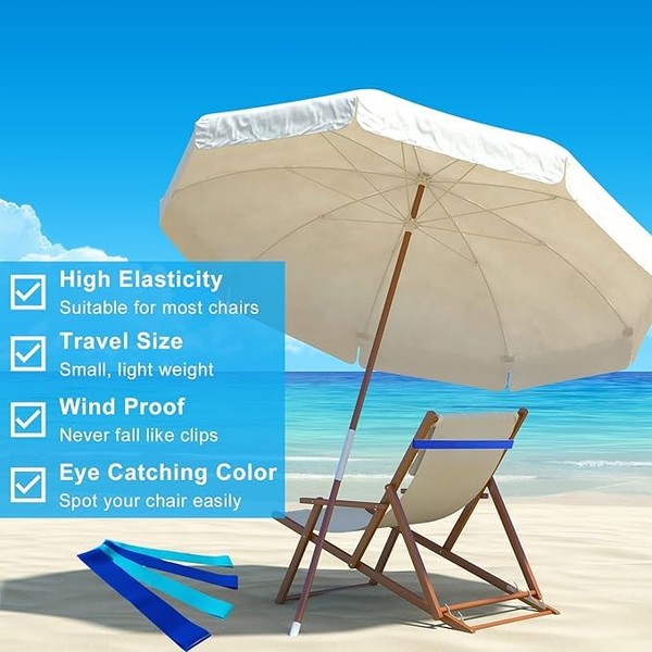 4 Pack Towel Bands | Towel Holder for Cruise Chairs