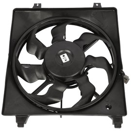 GDSMOTU Cooling Fan 601000 for Hyundai for Santa Fe 2007-2009 2.7L 3.3L Black Driver Side/LH Electric Cooling Fan