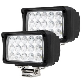 2PACKS 45W 4500LM Super Bright 12-24V LED Work Flood Lights 6000K White,Waterproof Led Driving Fog Light for Trucks Tractors Off-Road and Heavy-Duty Equipment,Plug & Use DT Connector