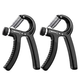 2 Pack Hand Grip Strengthener Set,Adjustable Resistance (22~132Lbs) Finger Gripper- Hand Wrist Trainer Exerciser for Quickly Increasing Wrist Forearm and Finger Strength (Black)