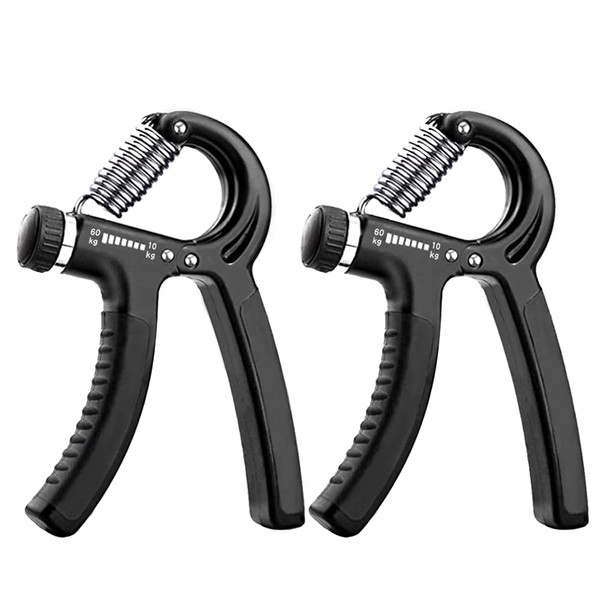 2 Pack Hand Grip Strengthener Set,Adjustable Resistance (22~132Lbs) Finger Gripper-