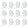 Bonsicoky 12 Pcs Suction Cups with Hooks, 30 mm Clear