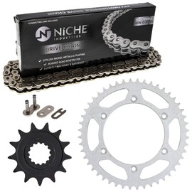 NICHE Drive Sprocket Chain Combo for Gas Gas EC 250 250E 250R 2T Front 13 Rear 48 Tooth 520NZ Standard 112 Links