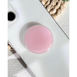 Solid Color Phone Grip Stand, Cute Resin Clear Cell Phone Holder,Handmade Collapsible Cell Phone Accessory, Phone Charms Holder Support with Transparent Base for Kindle