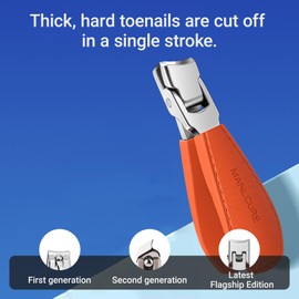 2 PCS Wide Mouth Nail Clippers, Heavy Duty Toenail Clippers, Long Handled Splash Proof Trimmers, Nail Clippers for Thick Toenails, for Both Men and Women