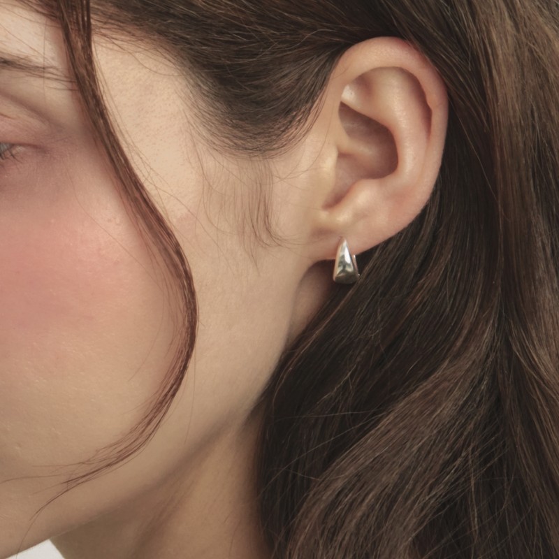 925 silver water drop one touch ring earrings color /