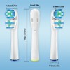 DeBizz Dual-Clean Replacement Brush Heads Compatible with Oral-B Vitality Series,