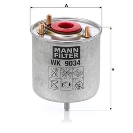 Original MANN-FILTER Fuel filter WK 9034 Z – Fuel filter set with gasket / gasket set – For Passenger Cars