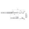 Emuca - Set of full extension ball bearing runners/slides 1,77x9,8
