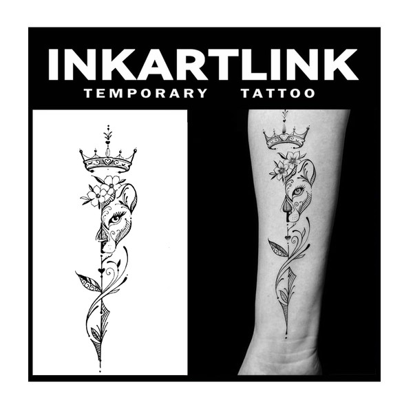 INKARTLINK 2 Sheets Medium Semi permanent Tattoos, Temporary Tattoos, Adult