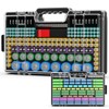 Narotood Battery Organizer Storage Holder Box Case with Tester, Ultra-Large