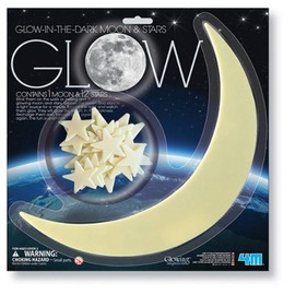 4M Glow In The Dark Large Moon and Stars