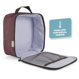 PERLETTI Children's Thermal Lunch Box with Fox Hedgehog - Insulated Bread Bag for Girls Boys Made of Recycled Plastic - Primary School Nursery Travel Lunch Bag with Bag - 5L 22 x 21 x 11 cm Eco (Fox)