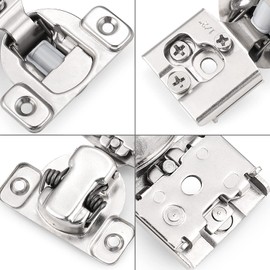 Probrico (5 Pair - 10 Pcs Soft Close Face Frame 1-1/4" Overlay Cabinet Door Hinges, 105 Degree Opening Angel, Concealed Kitchen Cupboard Hinges