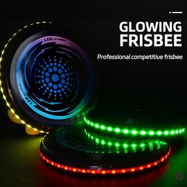 49 LEDs Flying Ring - Super Bright, Soft, Auto Light Up, Safe,  Lightweight Frisbee, Camping（5 colors available） - Color: Green light