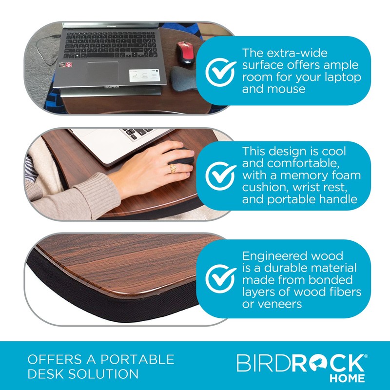 Sofia + Sam Oversized Memory Foam Lap Desk (Black) |