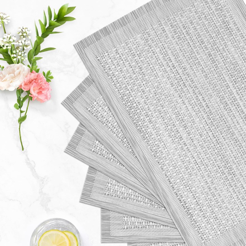 Privalace 18 x 12 inch, Set of 6 PVC Woven
