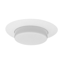 NICOR Lighting 6 in. White Recessed Shower Trim with Lexan Drop Opal Lens (17509)