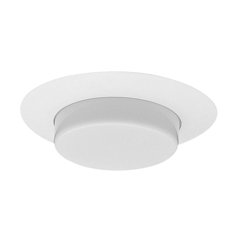 NICOR Lighting 6 in. White Recessed Shower Trim with Lexan