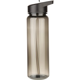 Repton Tritan Water Bottle | BPA Free 700 ml Sports Water Bottle with Straw | Leak Proof Re-Usable Flip Top Drinks Bottles for Outdoors, Gym, Cycling and Schools (Black)